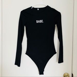 Trendy BABE long sleeve bodysuit